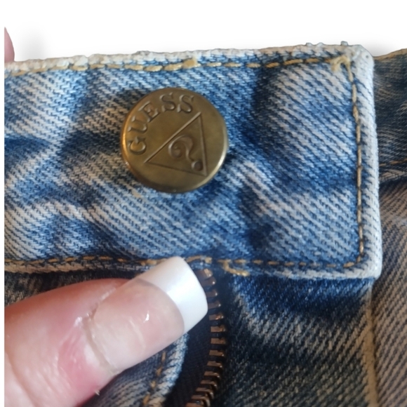 GUESS by Georges Marciano Vintage Denim Rare Ankle Zip Size 30 - Picture 13 of 16